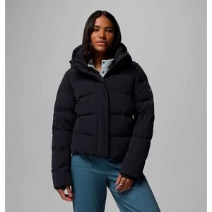 Columbia Amaze Puff Hooded Jacket In Black Womens Size Small New With Tags